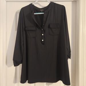 Ellen Weaver Women's Blouse 3X Black